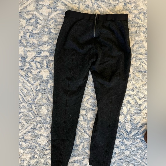 J Crew Gray Pixie Pants Size 10R Charcoal Back Zip Stretch Ponte Legging - Picture 5 of 6